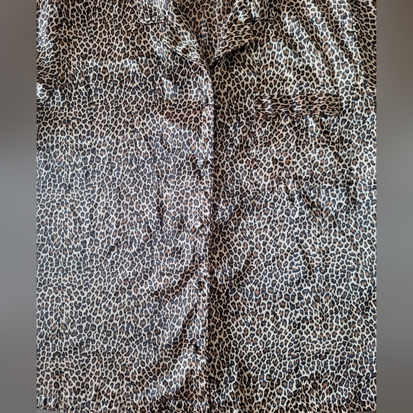 Morgan Taylor Intimates Satin Animal Print Pajama Top Size XS - Picture 4 of 6